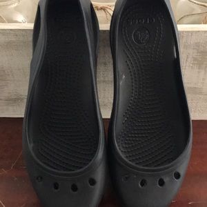 Black sling back crocs